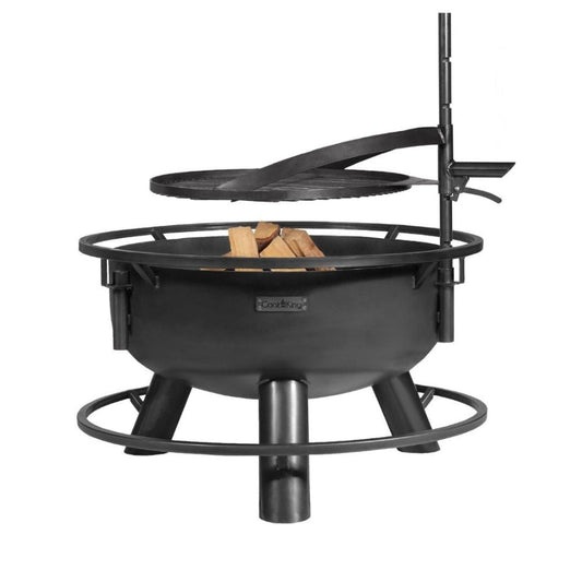 FERRO – Premium ⌀ 80cm Feuerschale mit ⌀ 60cm höhenverstellbarem Grillrost