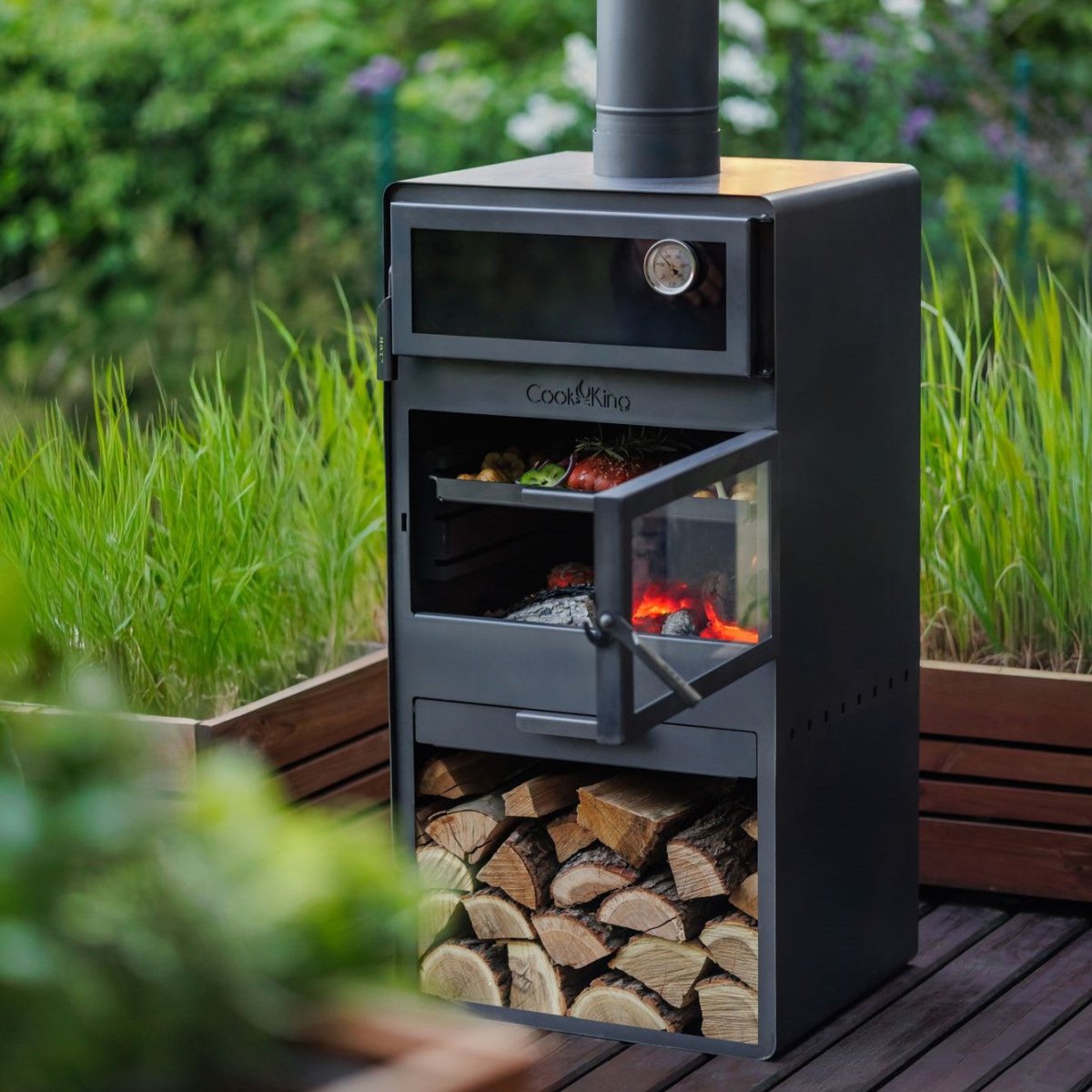 FLAMBO – Outdoor Gartenofen mit Pizzaofen für echte Feuerabende