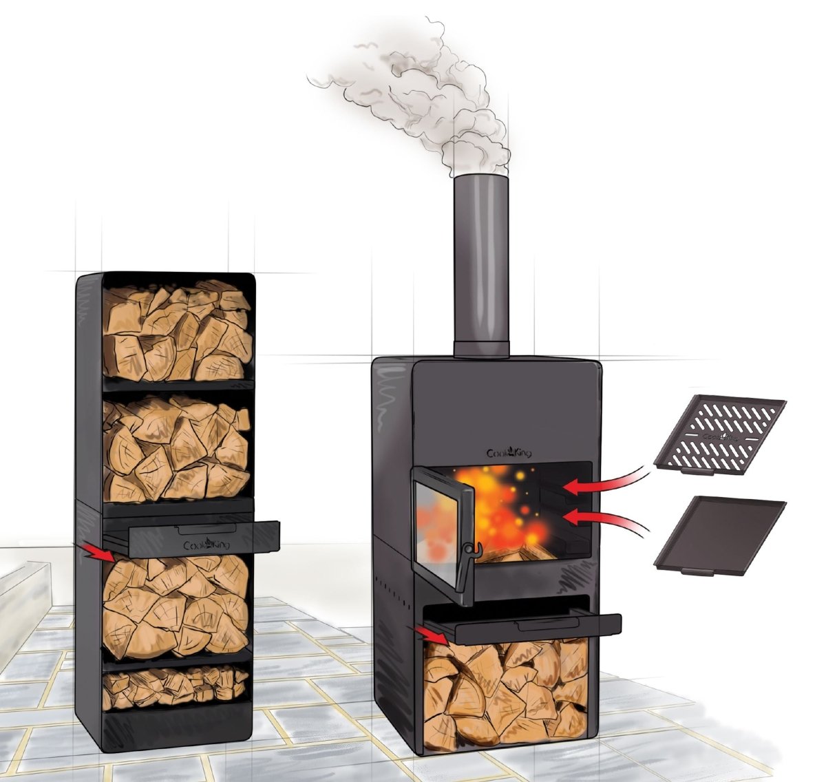 FLAMBO – Outdoor Gartenofen mit Pizzaofen für echte Feuerabende