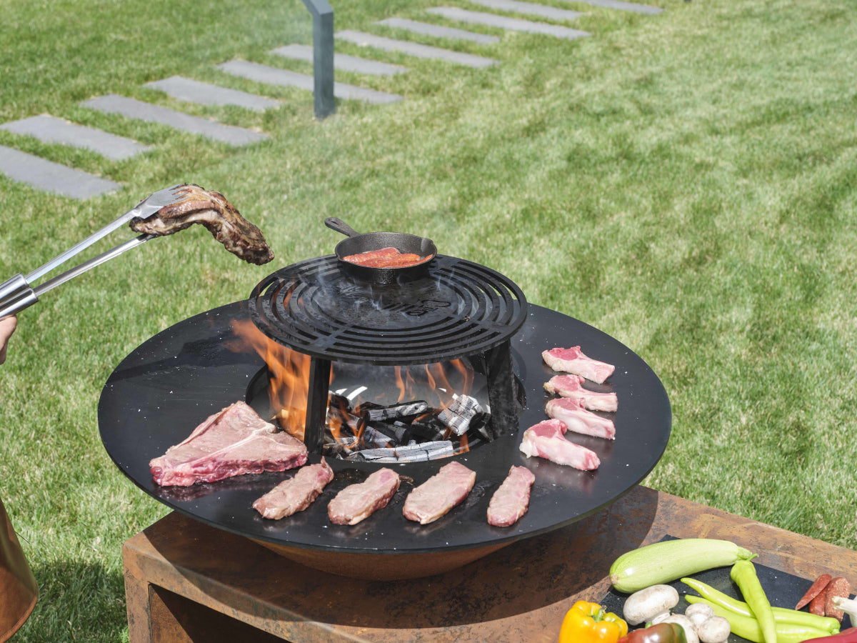 Flame Feuerschale mit Grillplatte