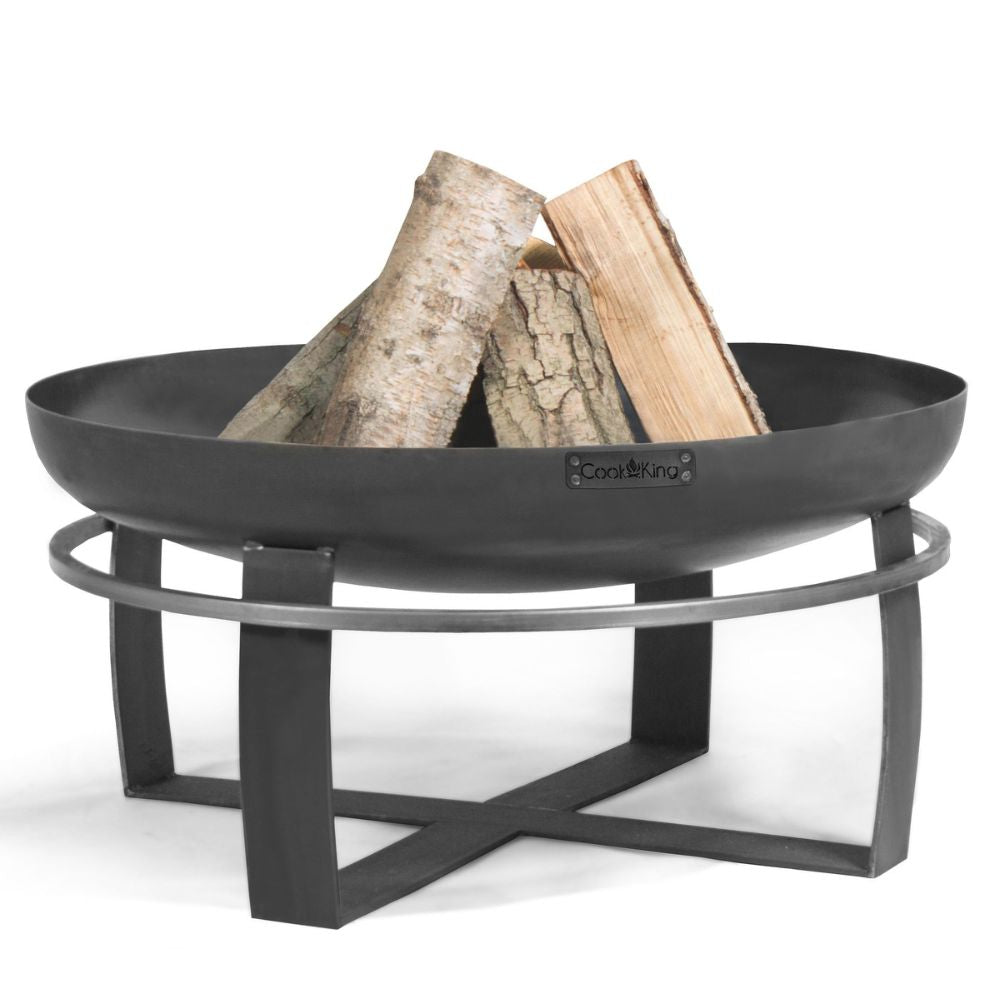 LUNAR – Moderne ⌀ 80cm Feuerschale mit Grillfunktion für Garten & Terrasse