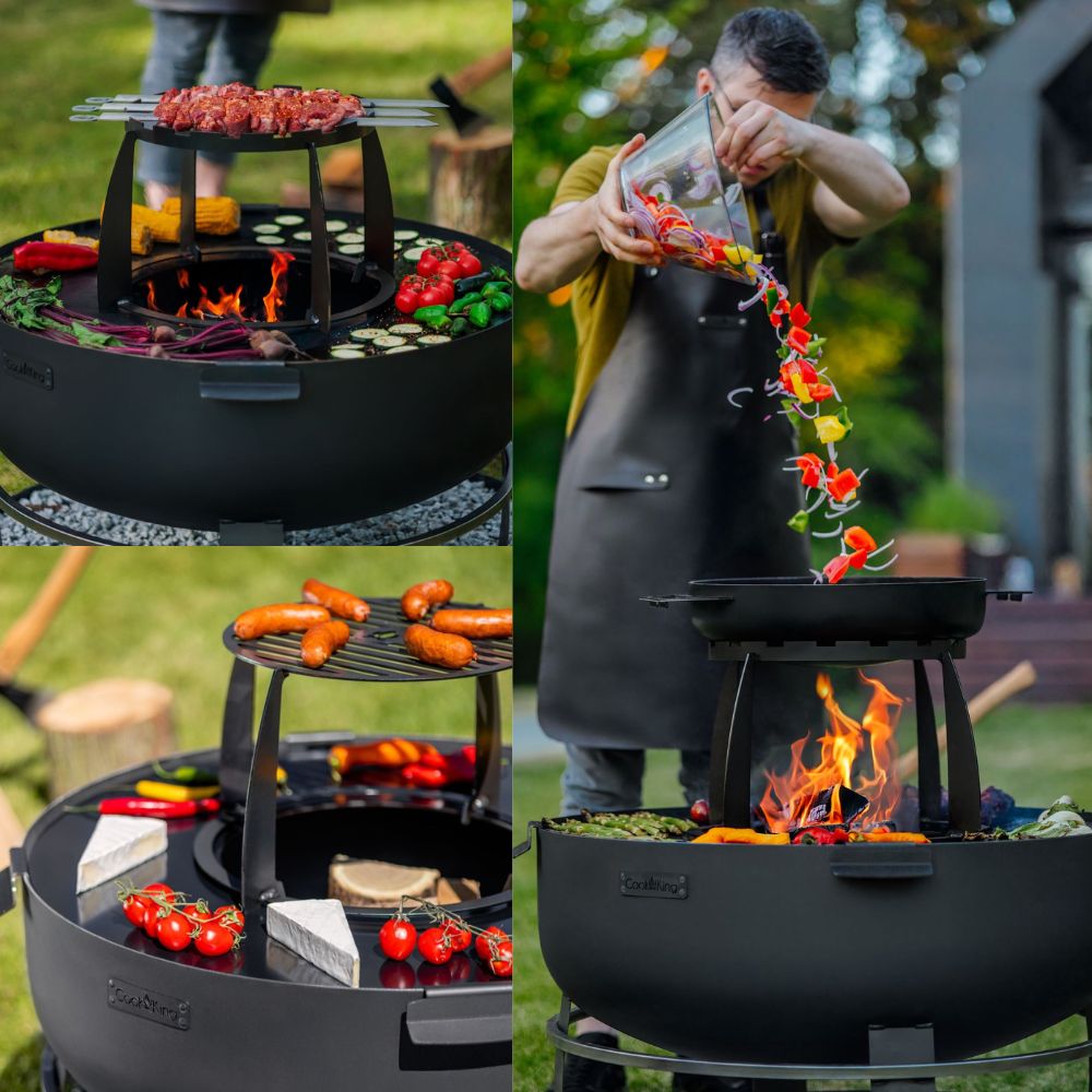 SOLARIS – XXL ⌀ 80cm Feuerschale mit Grillfunktion