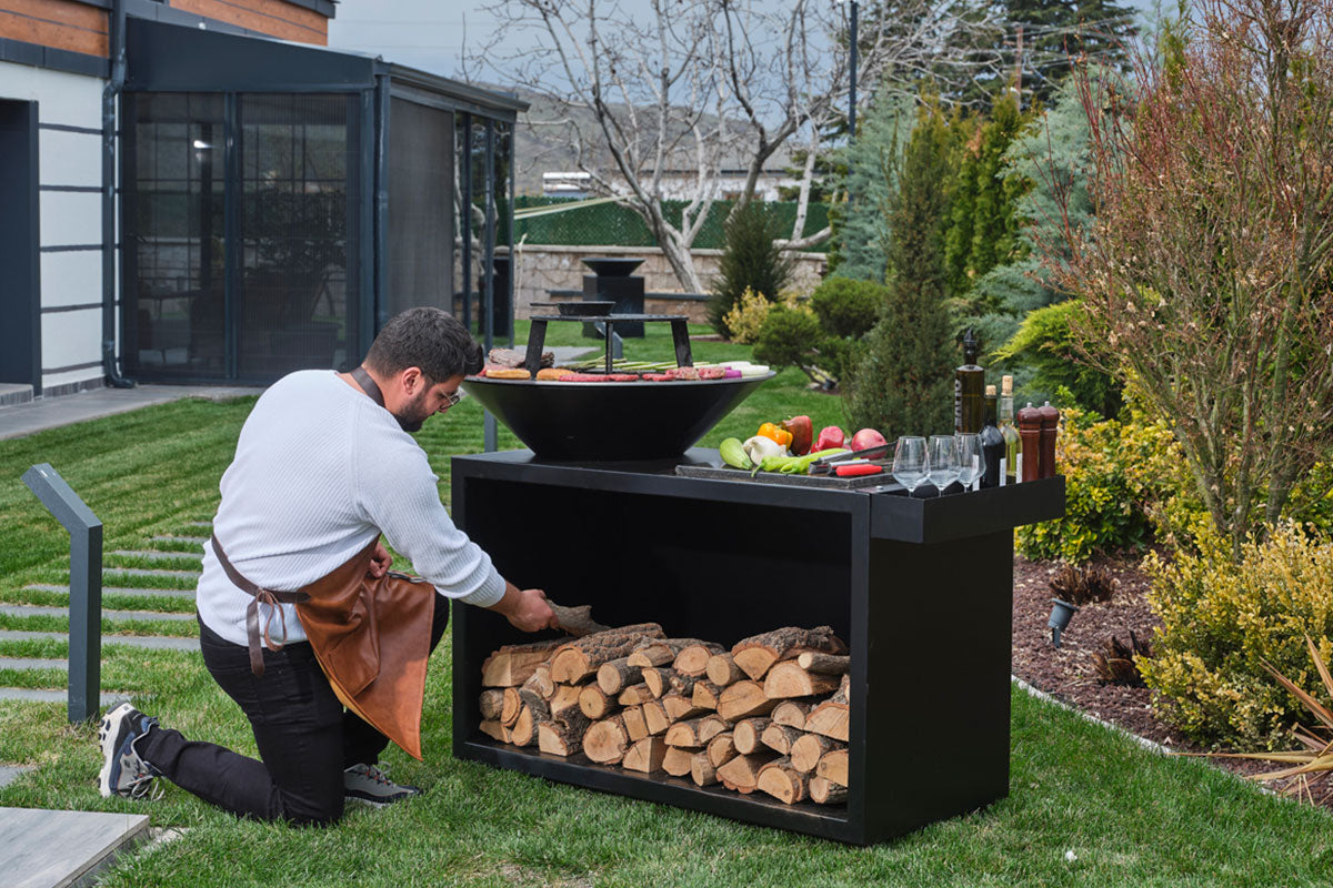 FLAME Feuerschale mit Grillplatte